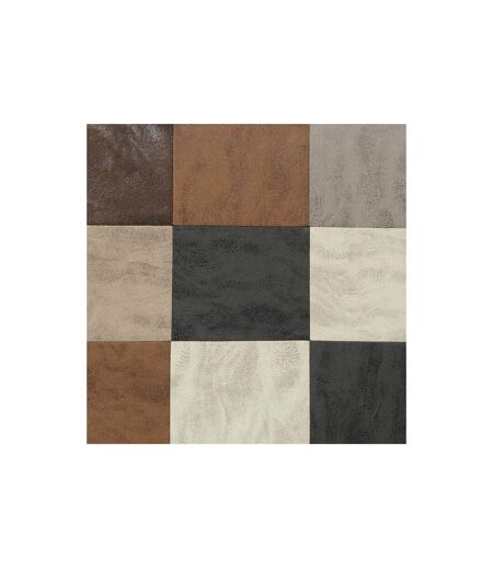 Pouf Coffre Pliable Patchwork Loic 38cm Marron