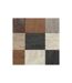 Pouf Coffre Pliable Patchwork Loic 38cm Marron-5