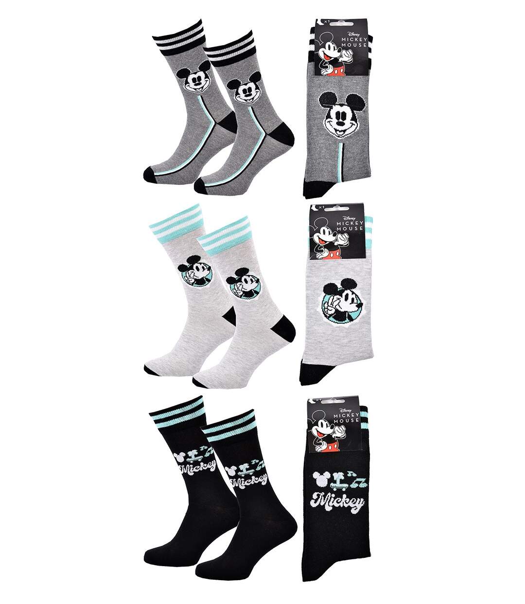 Chaussettes Pack HOMME MICKEY Pack de 3 Paires 0352