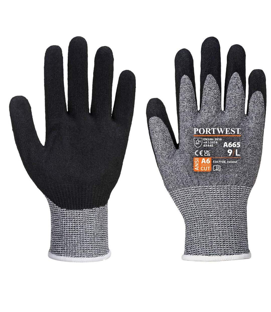 Unisex adult a665 vhr advanced cut resistant gloves xxl grey Portwest-1