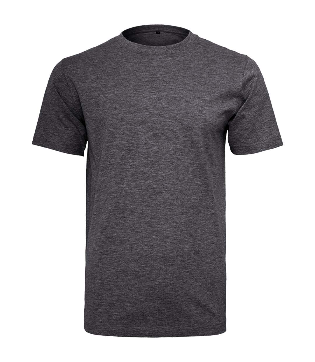 T-shirt col rond manches courtes homme gris foncé Build Your Brand