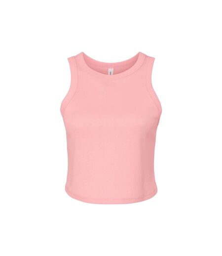 Bella + Canvas Womens/Ladies Micro-Rib Racer Tank Top (Solid Pink)