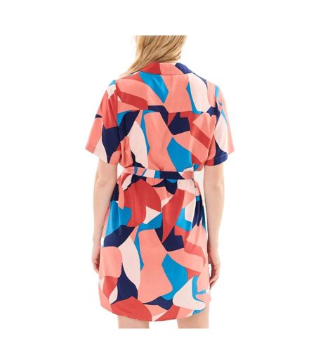 Robe chemise rose/bleu femme pieces canisty - xs