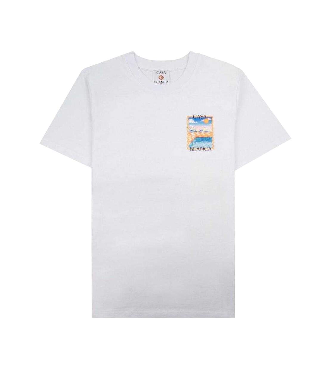 Mens Surreal Pool T-shirt White Casablanca-2