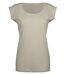 Tee-shirt MAYFLOWER DELHI2 sans manches : l'élégance naturelle en coton flammé beige-5