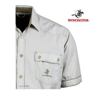 Chemisettes manches courtes WINCHESTER TABLOE — Élégance naturelle 100% Coton Beige