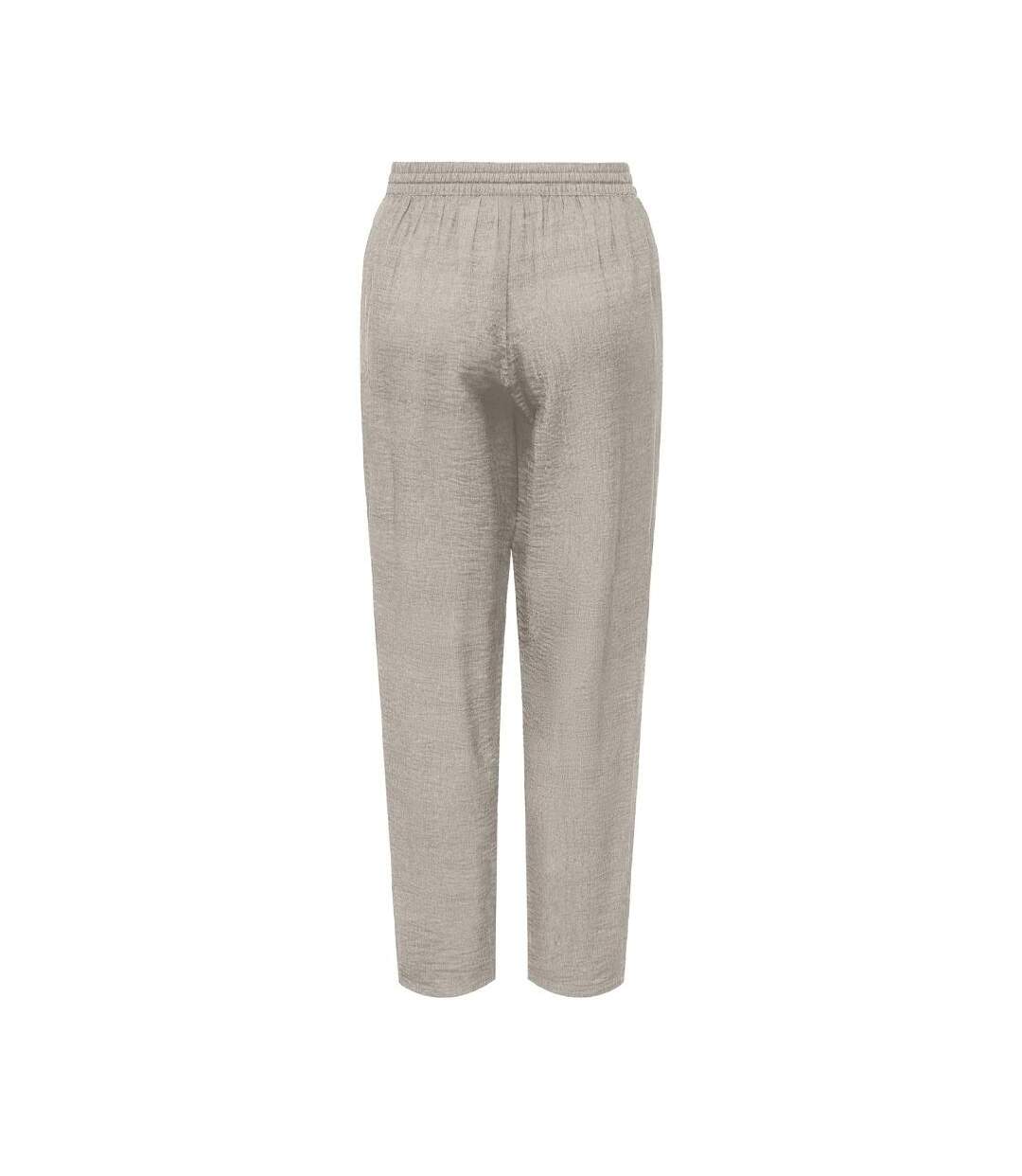 Pantalon loose marron clair femme jdy pepper-2