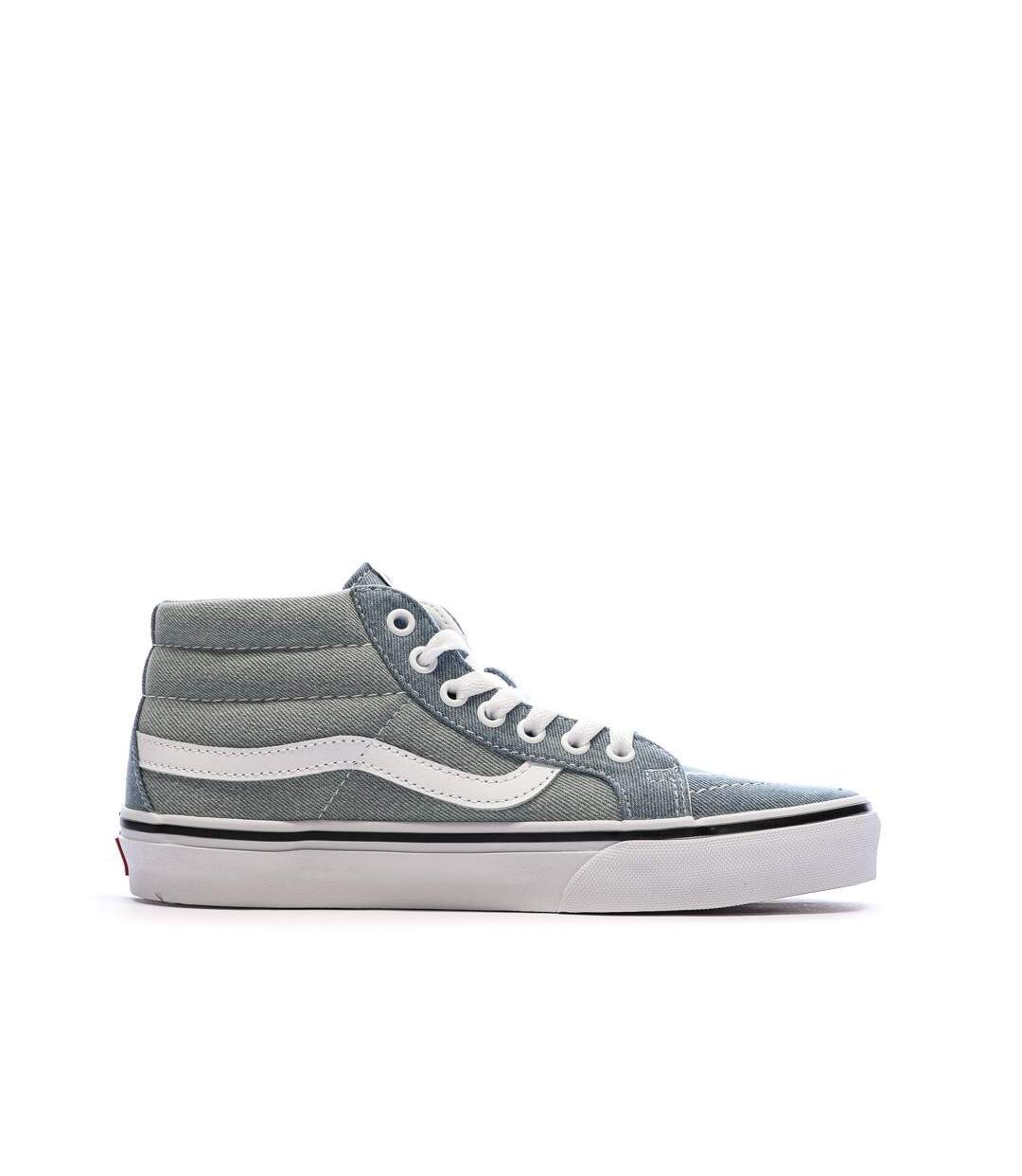 Baskets bleu jean vans mixte vans sk8-mid reissue-2