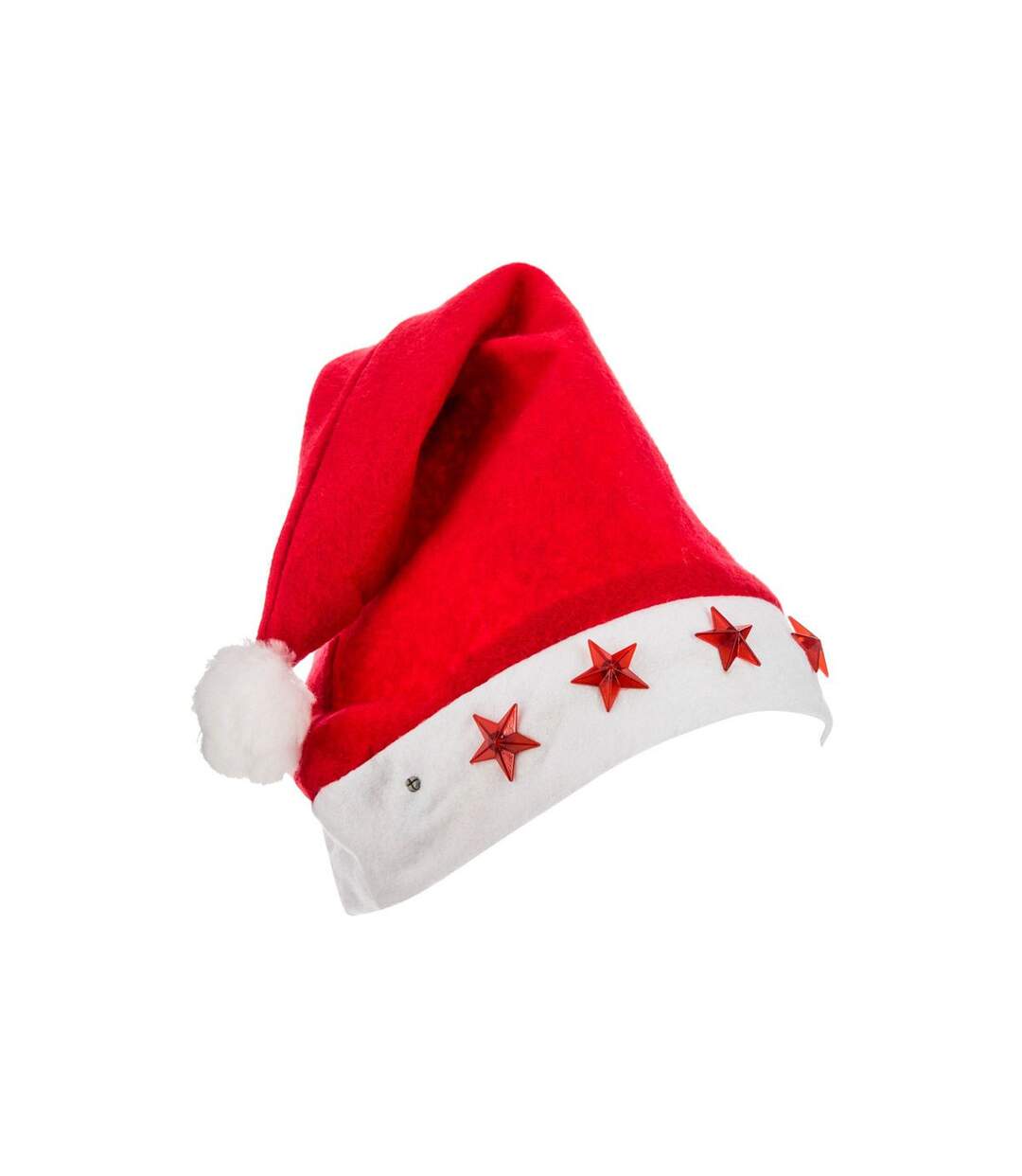 Chapeau de Noël Adulte à Led Étoile 39cm Rouge-1