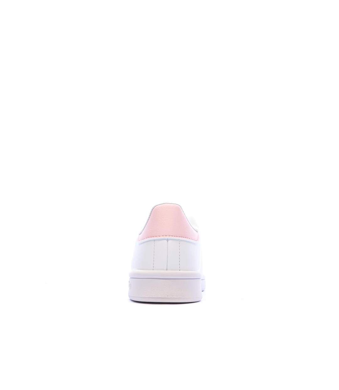 Baskets blanc/rose femme adidas urban court-3