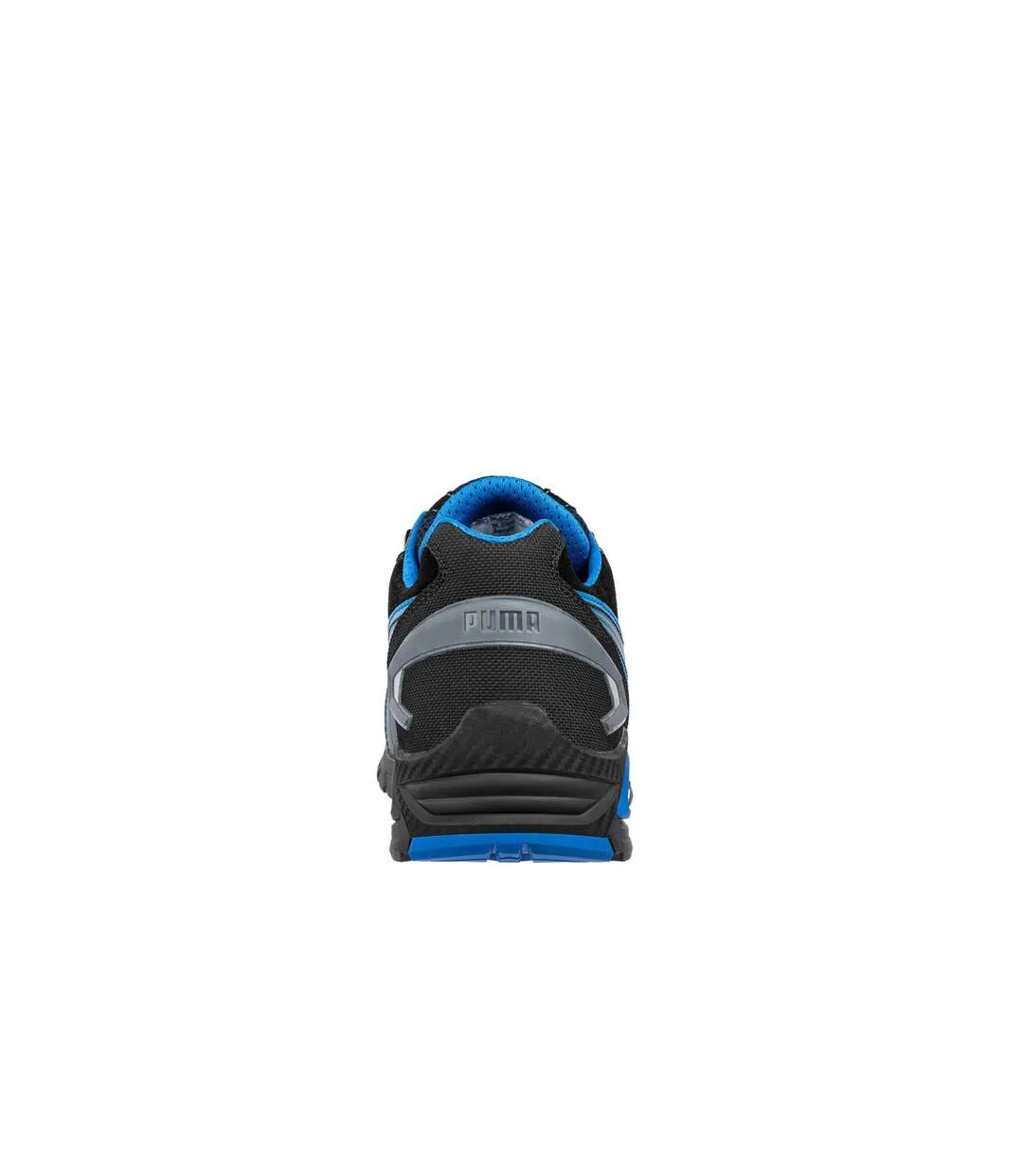 Mens Rio Leather Low Trainers Black Blue Puma Safety-3