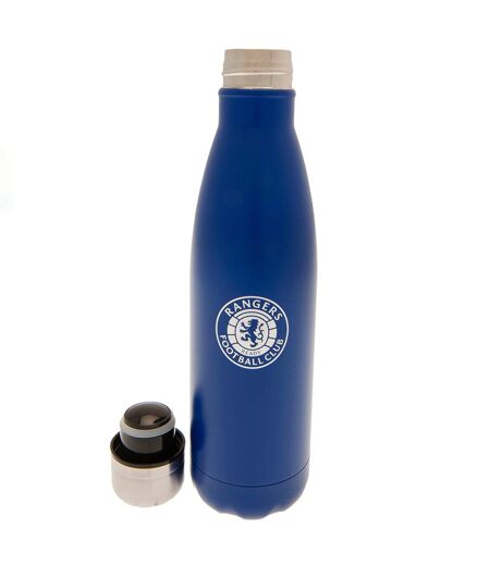 Rangers FC Stainless Steel 16.9floz Thermal Flask (Blue/Silver) (One Size) - UTBS3875