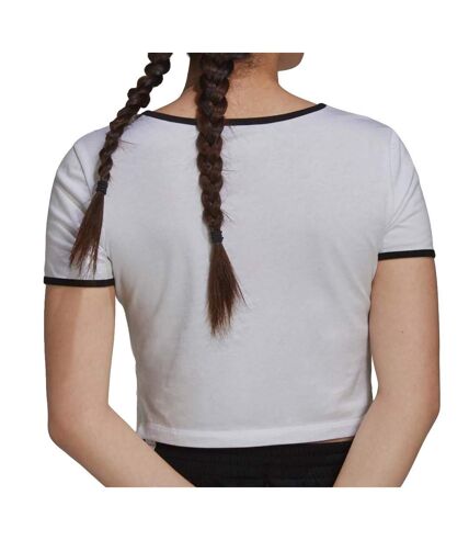 T-shirt Blanc Femme Adidas Cropped Tee H15796 - 36