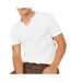 T-shirt Blanc Homme Jack & Jones Split Neck - L