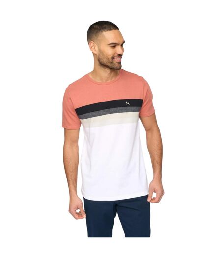 Mens Kemble T-shirt Pink Black Bewley & Ritch