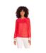 Pull Manches Raglan Motif/style Cœurs Loved Femme Rouge PJ Salvage-2