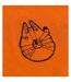 T-shirt Motif/style Brodé Millennium Falcon Adulte Orange Star Wars-2