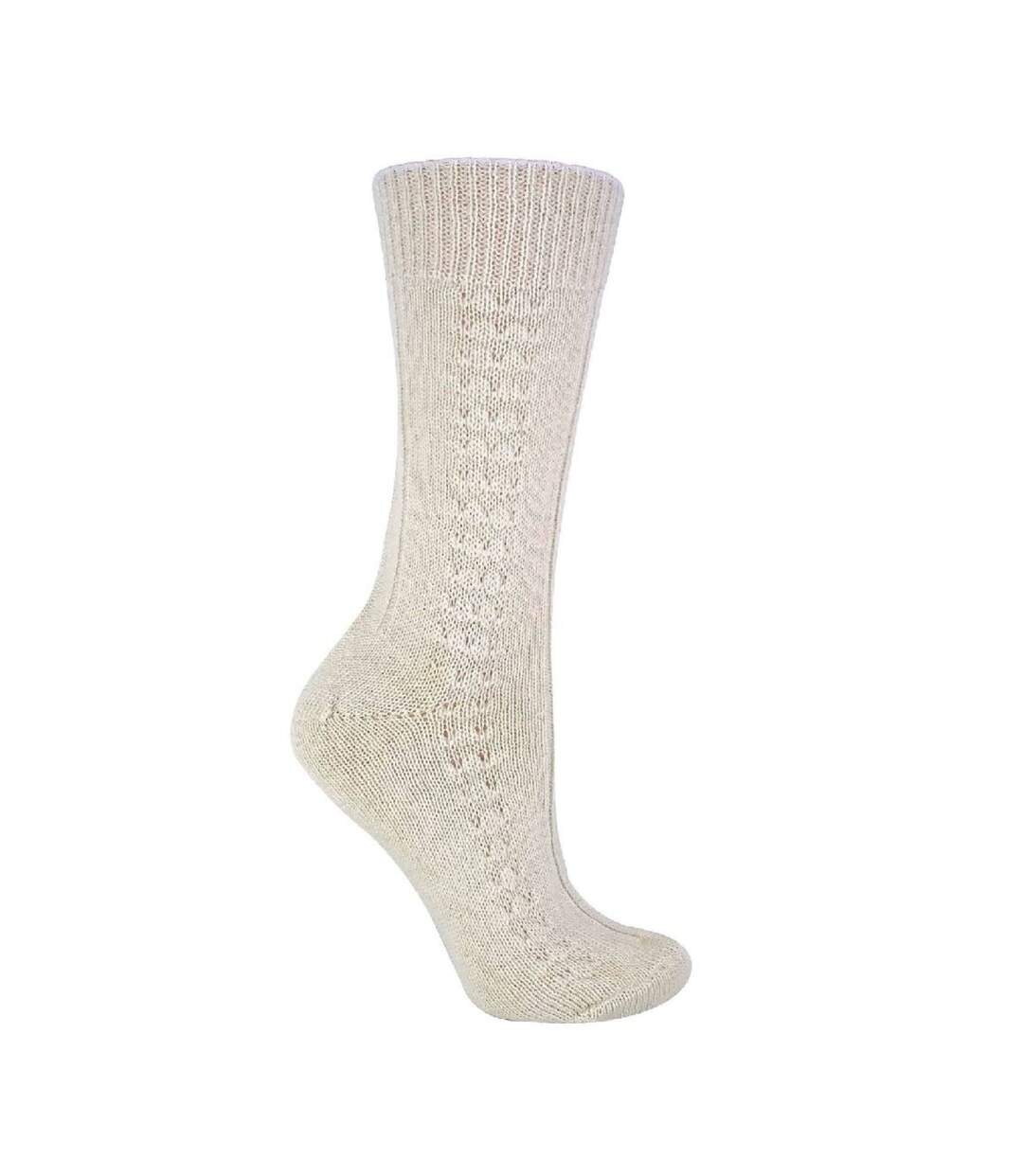 1 Pack Ladies Lightweight Soft Knitted 100% Pure Wool Bed Socks-1