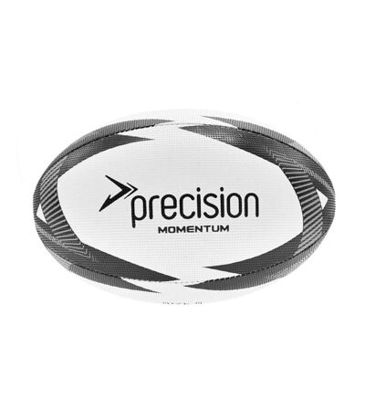 Ballon d'entraînement de rugby momentum taille 4 blanc / noir / gris Precision