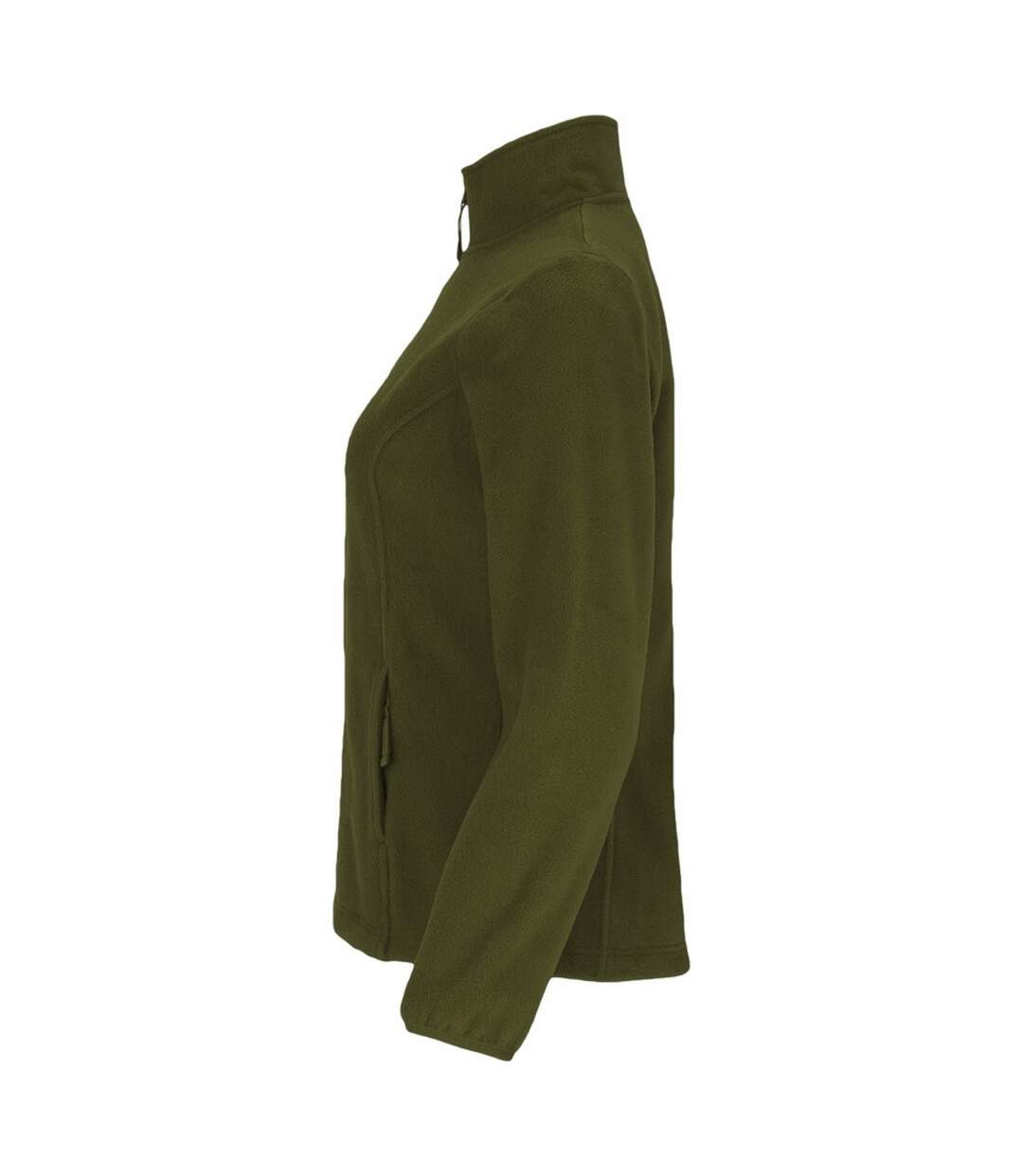 Womens/ladies artic full zip fleece jacket bottle green Roly