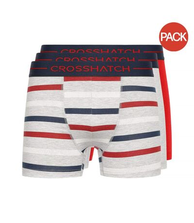 Boxers warbler homme rouge / gris chiné / bleu marine Crosshatch Crosshatch