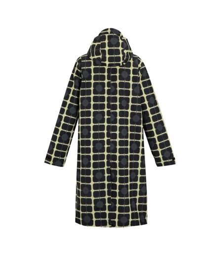 Womens/ladies Orla Kiely Poppy Long Length Waterproof Jacket Monochrome Regatta
