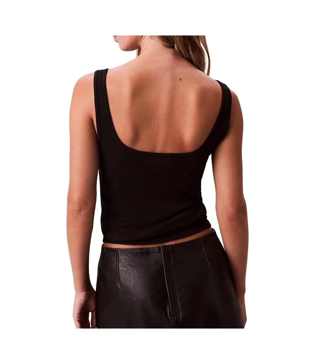 Débardeur noir femme calvin klein jeans monogram-2