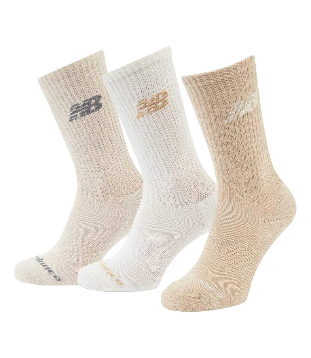 Lot De 3  Chaussettes Adulte Beige New Balance-2