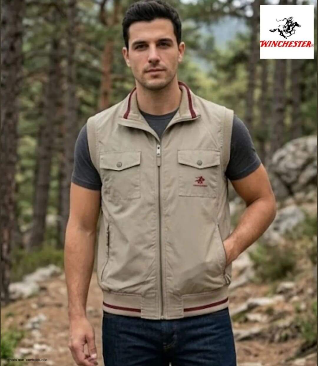 Gilet sans manches WINCHESTER WE1213B — Élégance décontractée et praticité au quotidien-5