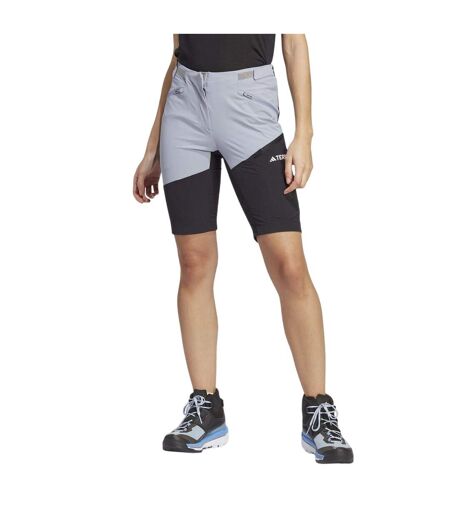 Womens/ladies Xpr Slim Shorts Silver Black Adidas