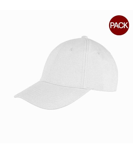 Lot de 2  Memphis casquettes adulte blanc Result