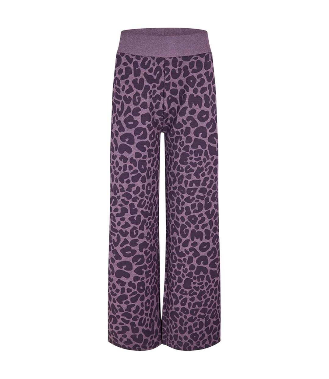 Pantalon De Détente Motif/style Imprimé Léopard Femme Violet Foncé Boss-1