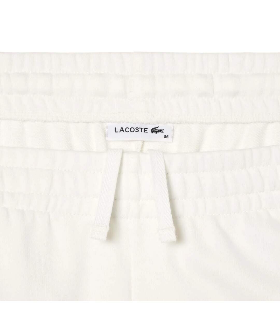 Womens/ladies Straight Leg Jogging Bottoms Cream Lacoste-3