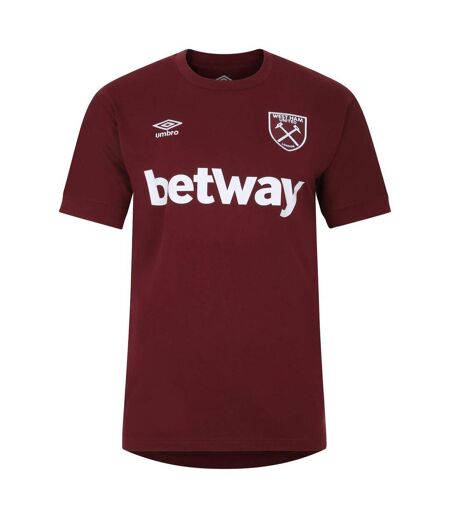 Umbro Mens 23/24 West Ham United FC T-Shirt (Tawny Port) - UTUO1691