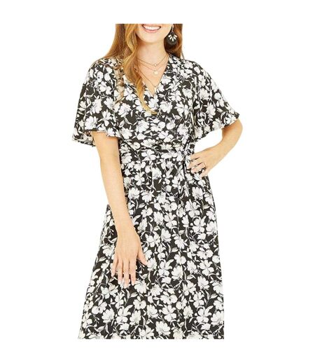 Robe Portefeuille Femme Noir Yumi