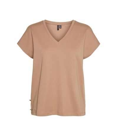 T-shirt Marron Femme Vero Moda Karin Ava - L