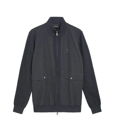 Mens Milano Knitted Hybrid Jacket Blue Lyle & Scott