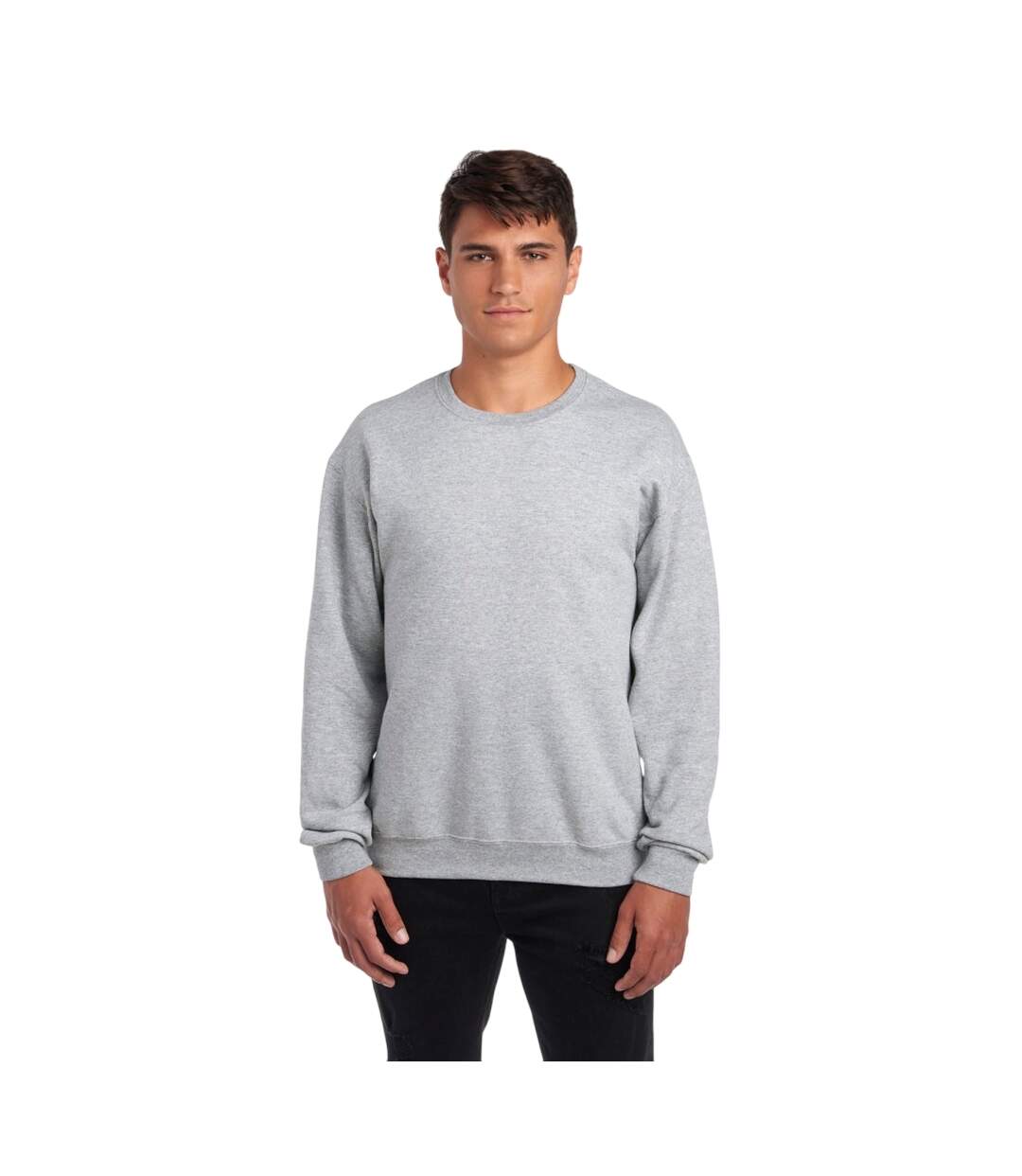 Sweat Adulte Gris Clair Chiné Jerzees-3