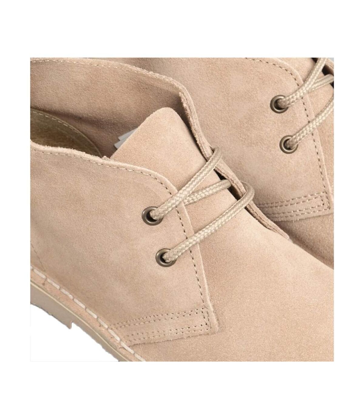 Roamers Womens/Ladies Real Suede Unlined Desert Boots (Light Taupe) - UTDF209