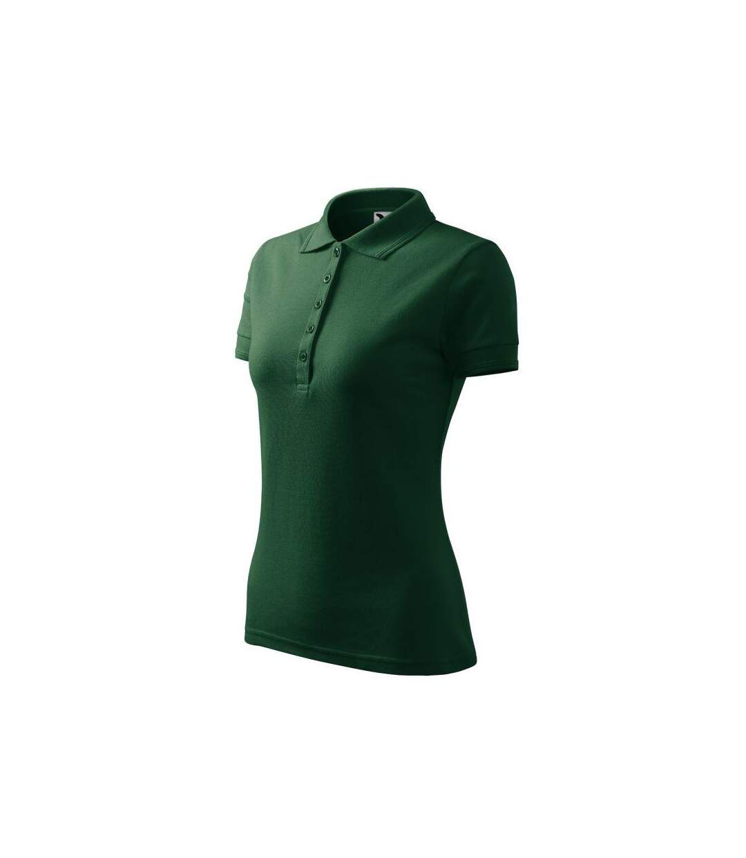 Polo Motif/style Uni Femme Vert Forêt Malfini-1