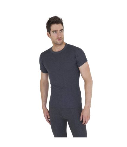 Mens Thermal Underwear Short Sleeve T Shirt (British Made) (Charcoal)