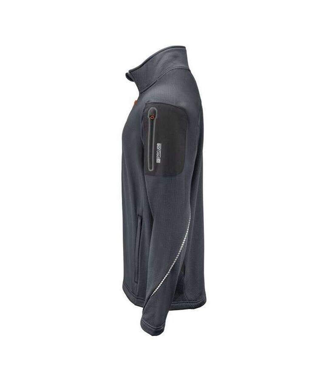 Mens 3319 Microfleece Fleece Jacket Grey Projob-3