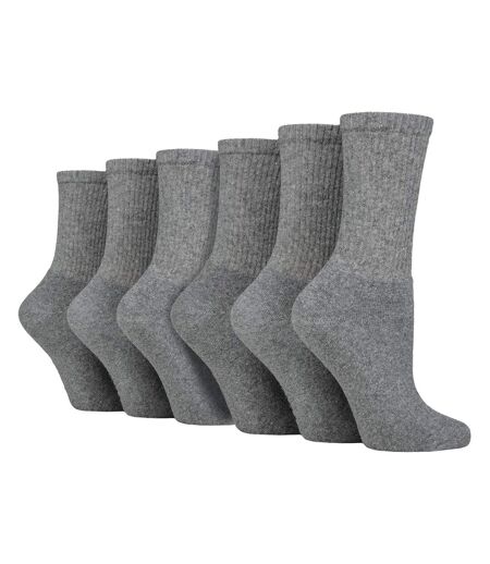 6 Pack Ladies Plain Crew Sport Socks - Soft Cotton Everyday Athletic Socks