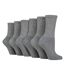 6 Pack Ladies Plain Crew Sport Socks - Soft Cotton Everyday Athletic Socks-1