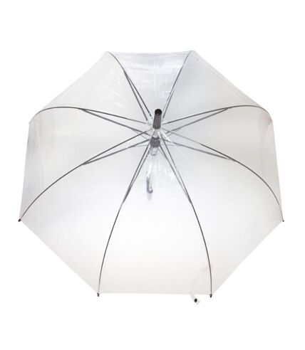 X-Brella Parapluie unisexe adulte 23in Clear Canopy Stick Umbrella (Clair/Noir) (One Size) - UTUT208