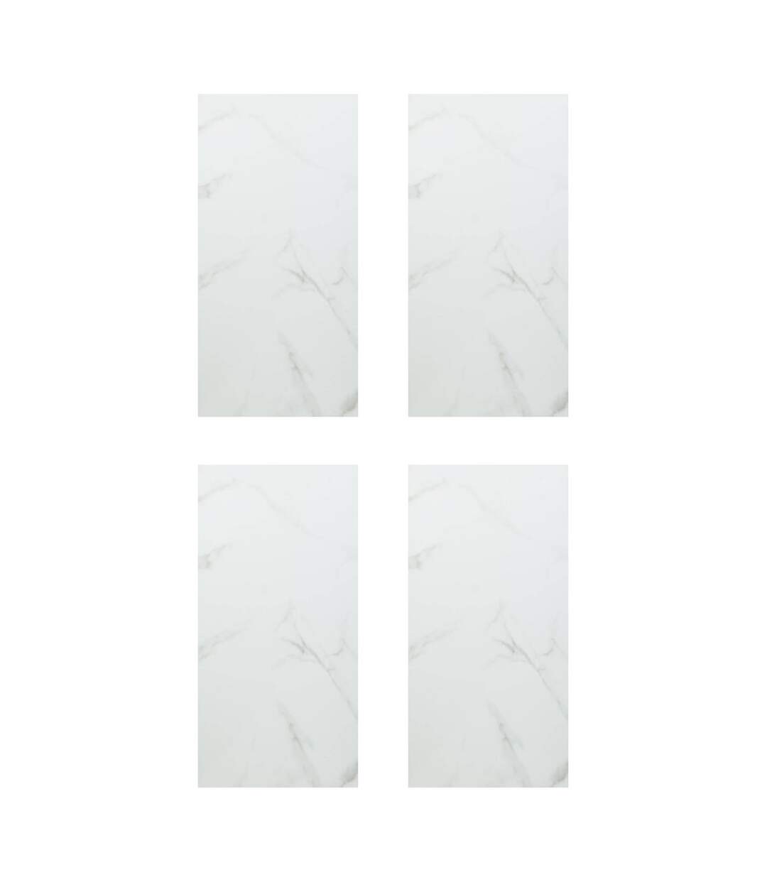 Lot de 4 Panneaux Effet Marbre Bano 30x60cm Blanc-1