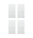Lot de 4 Panneaux Effet Marbre Bano 30x60cm Blanc-1