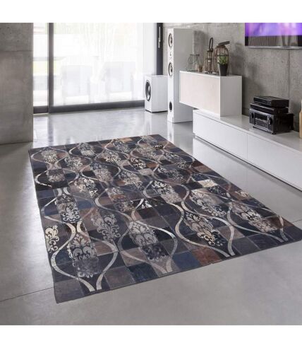 Tapis peau de vache kilim fait main