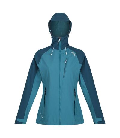 Veste imperméable birchdale femme bleu sarcelle / bleu sarcelle sombre Regatta