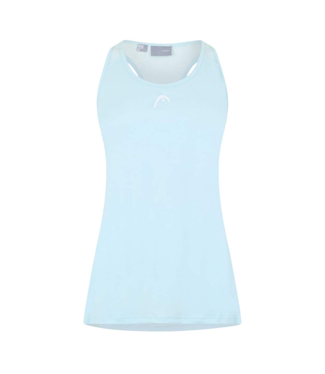 Womens/ladies Spirit Scoop Neck Tank Top Blue Head-1